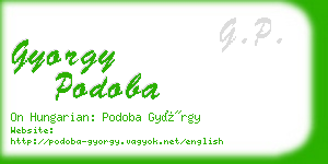 gyorgy podoba business card